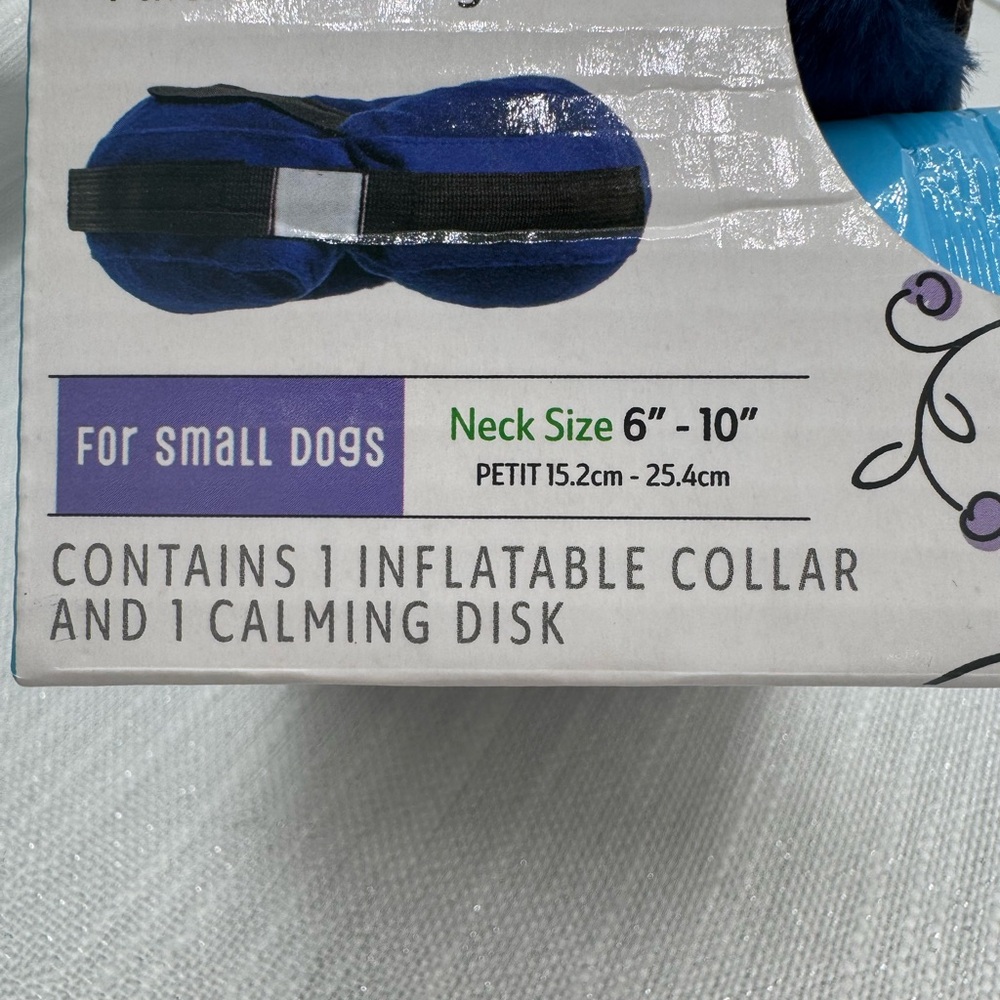 Calm Paws premium inflatable, protective collar, small dogs, neck size 6–10” NIB - Picture 4 of 9